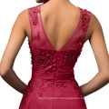 Grace Karin Long A-line Chiffon Sleeveless Women Formal Wine Red Prom Dress abendkleider CL007555-5